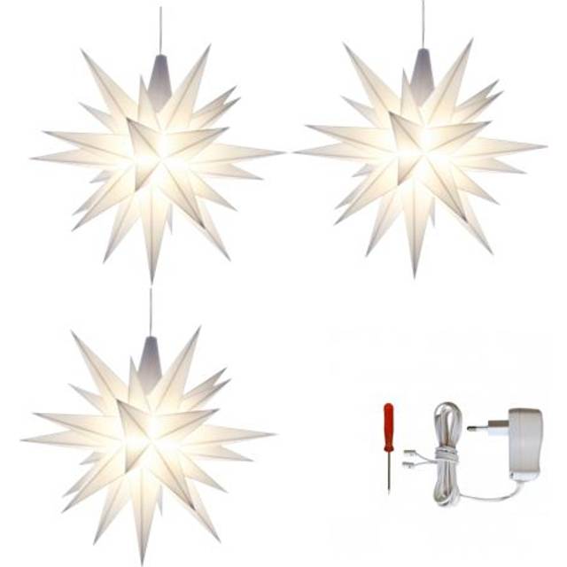 Billede af Herrnhuter Sterne 374583 White Julestjerne 13cm 3stk